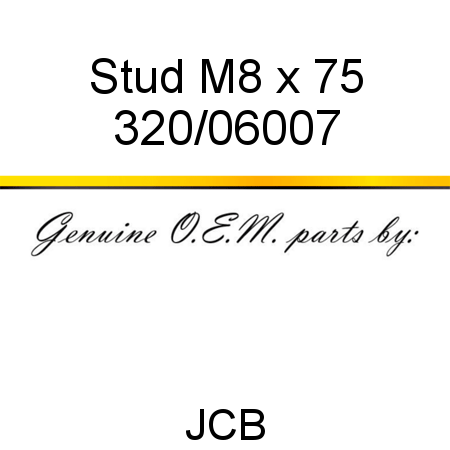 Stud, M8 x 75 320/06007