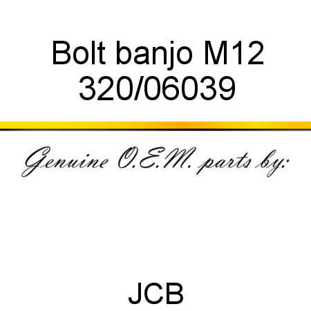 Bolt, banjo M12 320/06039