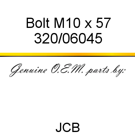 Bolt, M10 x 57 320/06045
