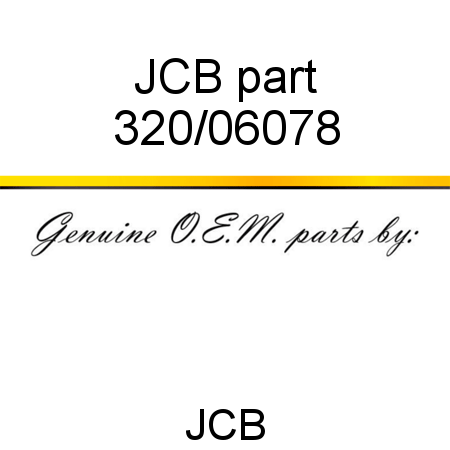 JCB part 320/06078