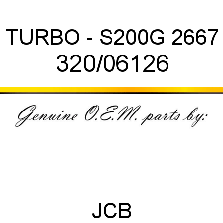 TURBO - S200G 2667 320/06126