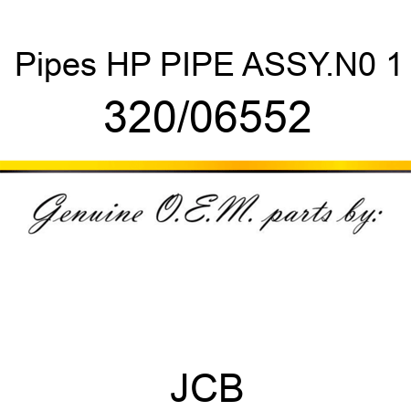 Pipes, HP PIPE ASSY.N0 1 320/06552
