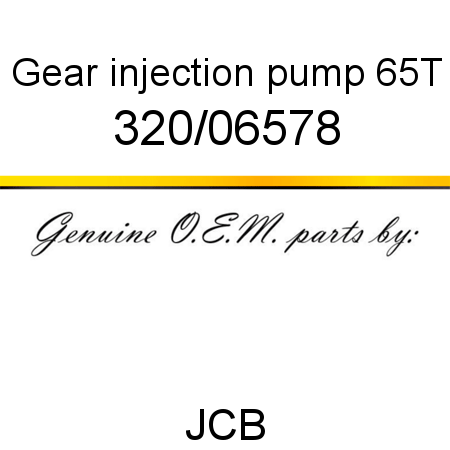 Gear, injection pump, 65T 320/06578