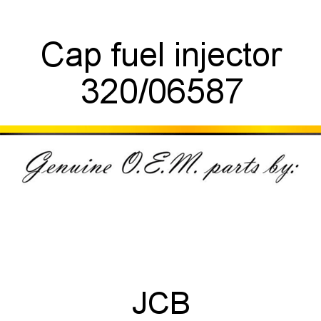 Cap, fuel injector 320/06587