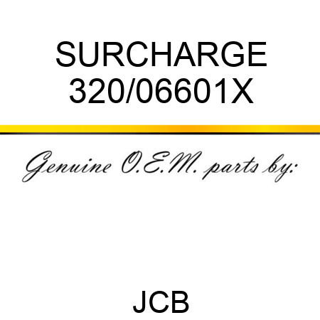 SURCHARGE 320/06601X