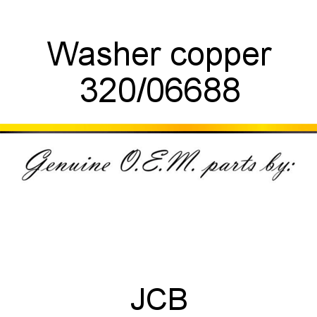 Washer, copper 320/06688
