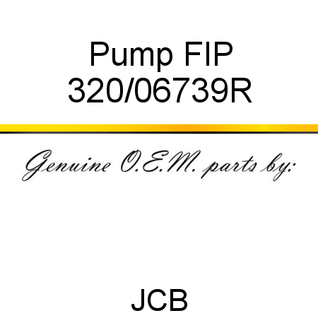 Pump, FIP 320/06739R
