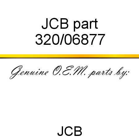 JCB part 320/06877