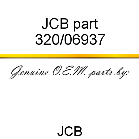 JCB part 320/06937