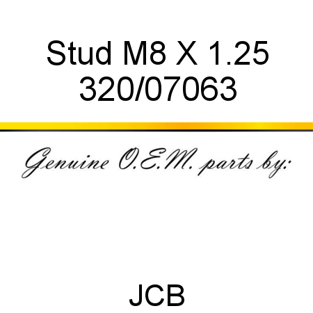 Stud, M8 X 1.25 320/07063
