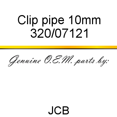 Clip, pipe 10mm 320/07121