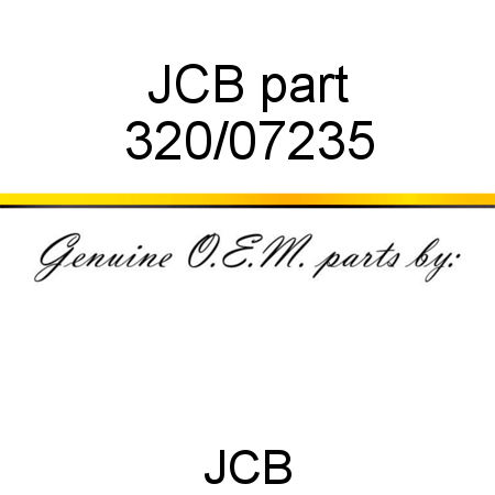 JCB part 320/07235