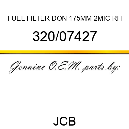 FUEL FILTER DON 175MM 2MIC RH 320/07427