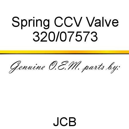 Spring, CCV Valve 320/07573