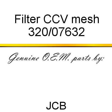 Filter, CCV mesh 320/07632