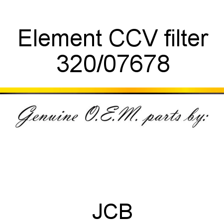 Element, CCV filter 320/07678