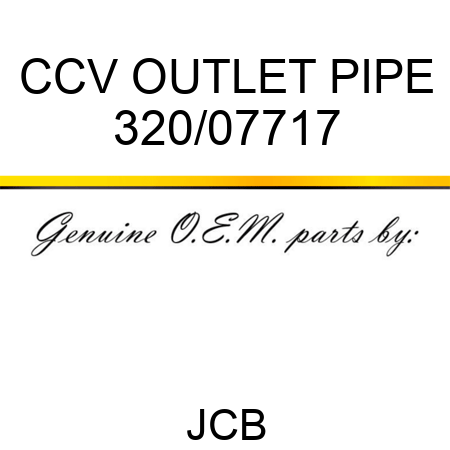 CCV OUTLET PIPE 320/07717