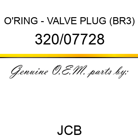 O'RING - VALVE PLUG (BR3) 320/07728