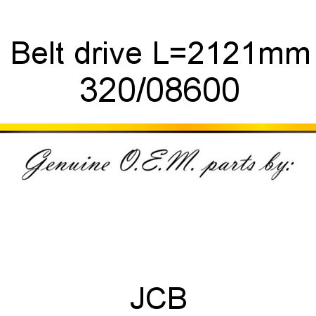 Belt, drive, L=2121mm 320/08600