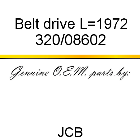 Belt, drive, L=1972 320/08602