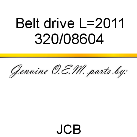 Belt, drive, L=2011 320/08604