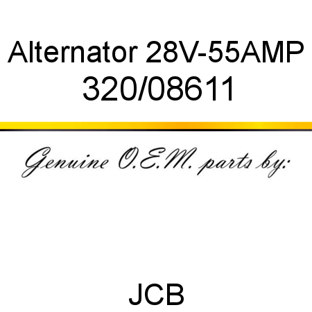 Alternator, 28V-55AMP 320/08611