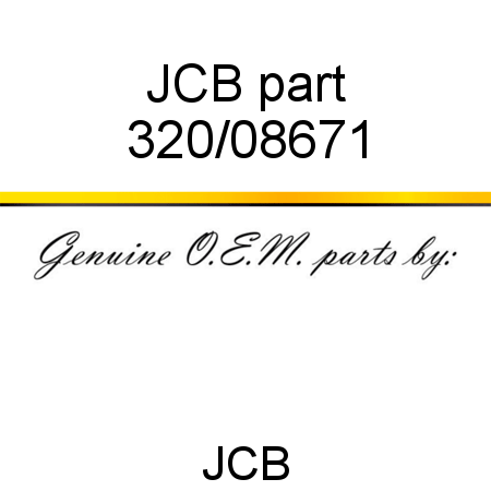 JCB part 320/08671