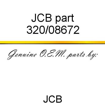 JCB part 320/08672