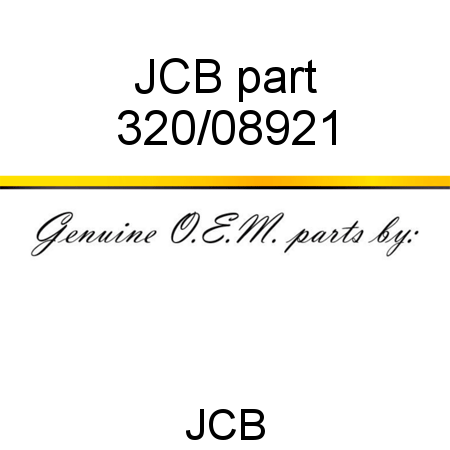JCB part 320/08921