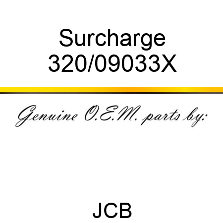 Surcharge 320/09033X