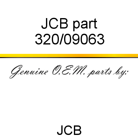 JCB part 320/09063