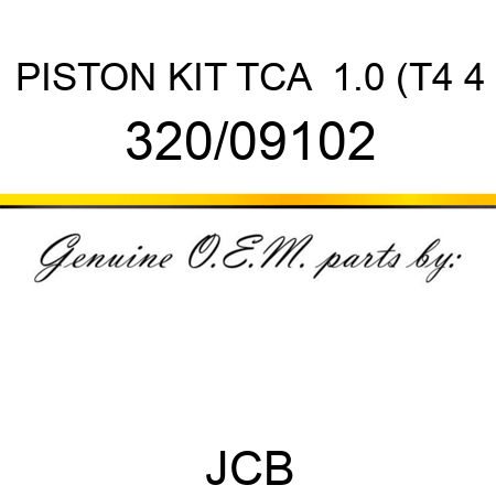 PISTON KIT TCA +1.0 (T4 4 320/09102