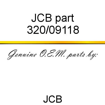 JCB part 320/09118
