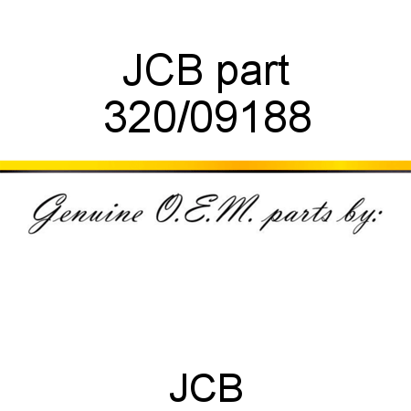 JCB part 320/09188