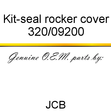 Kit-seal, rocker cover 320/09200
