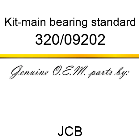 Kit-main bearing, standard 320/09202