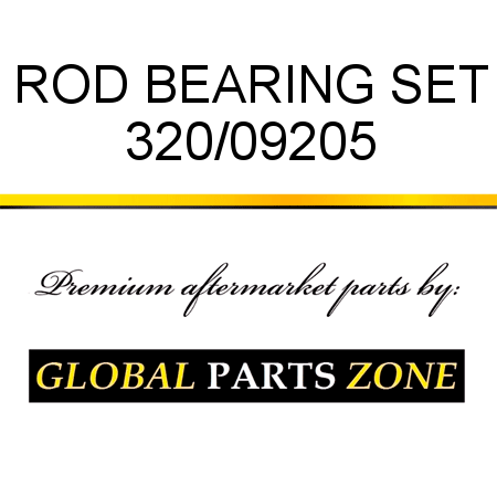 ROD BEARING SET 320/09205