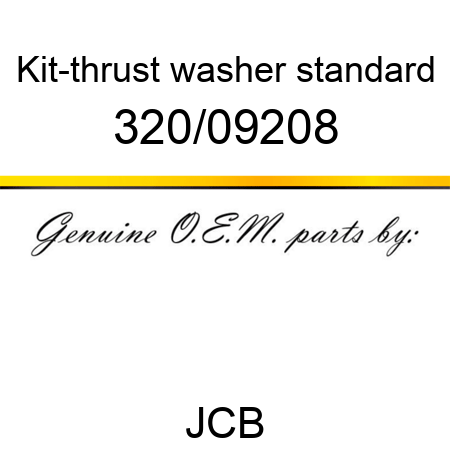 Kit-thrust washer, standard 320/09208