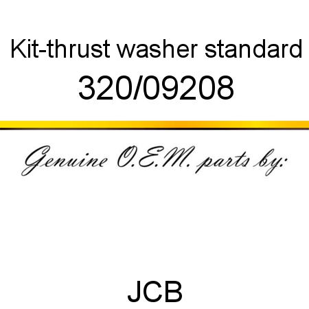 Kit-thrust washer, standard 320/09208