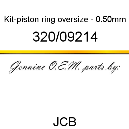 Kit-piston ring, oversize - 0.50mm 320/09214