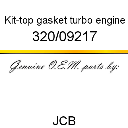 Kit-top gasket, turbo engine 320/09217
