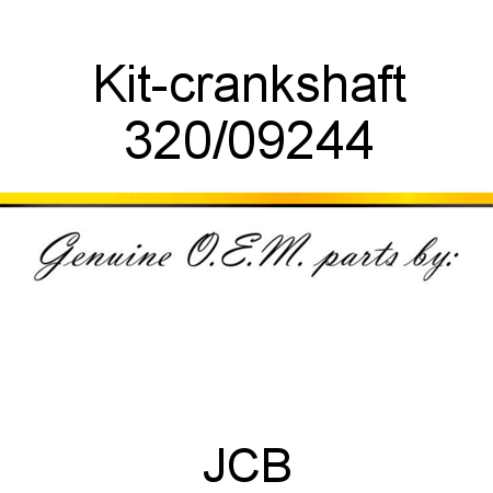 Kit-crankshaft 320/09244
