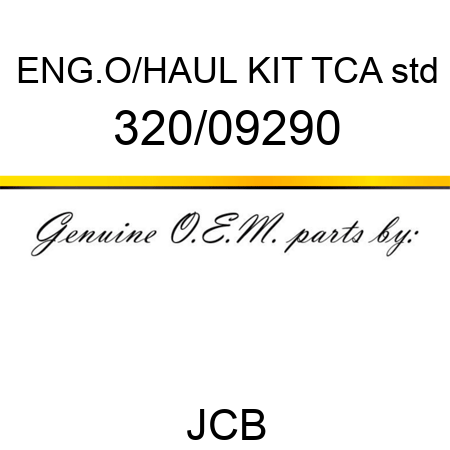 ENG.O/HAUL KIT TCA std 320/09290