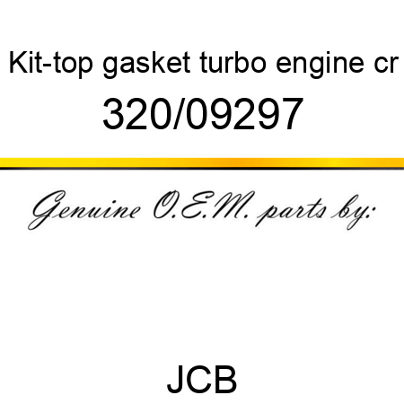 Kit-top gasket, turbo engine cr 320/09297