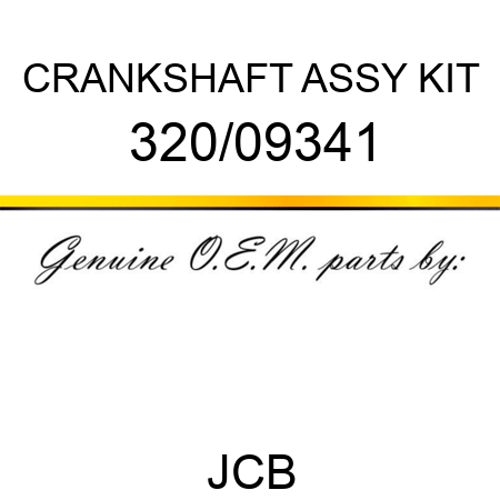 CRANKSHAFT ASSY KIT 320/09341