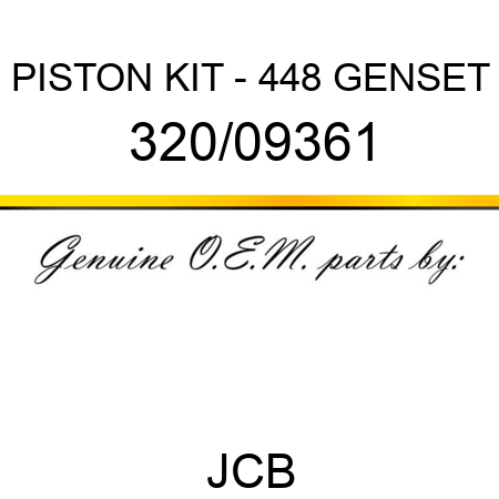 PISTON KIT - 448 GENSET 320/09361