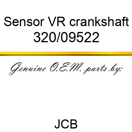 Sensor, VR crankshaft 320/09522
