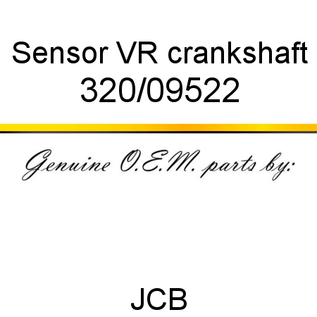 Sensor, VR crankshaft 320/09522