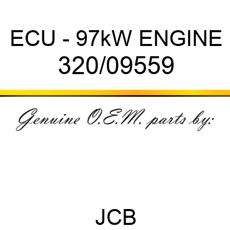 ECU - 97kW ENGINE 320/09559