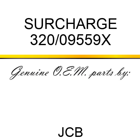 SURCHARGE 320/09559X